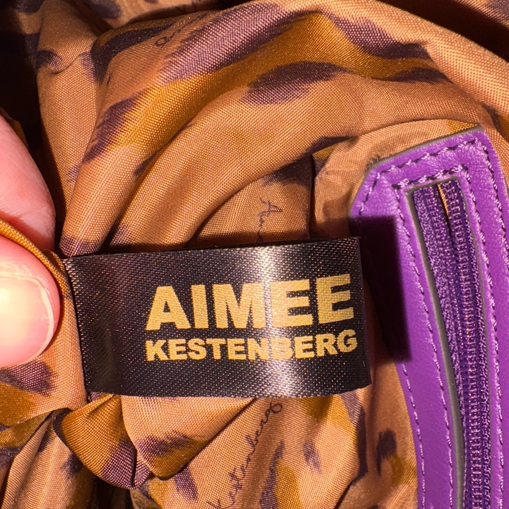 Aimee Kestenberg Vibrant Purple Leather Satchel - Picture 8 of 10
